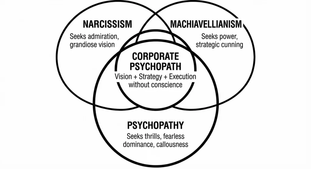 Dark Triad convergence in corporate leadership. Narcissism, Machiavellianism, and Psychopathy cluste